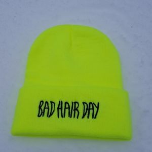 NWT unisex Bad Hair Day yellow hat